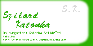 szilard katonka business card